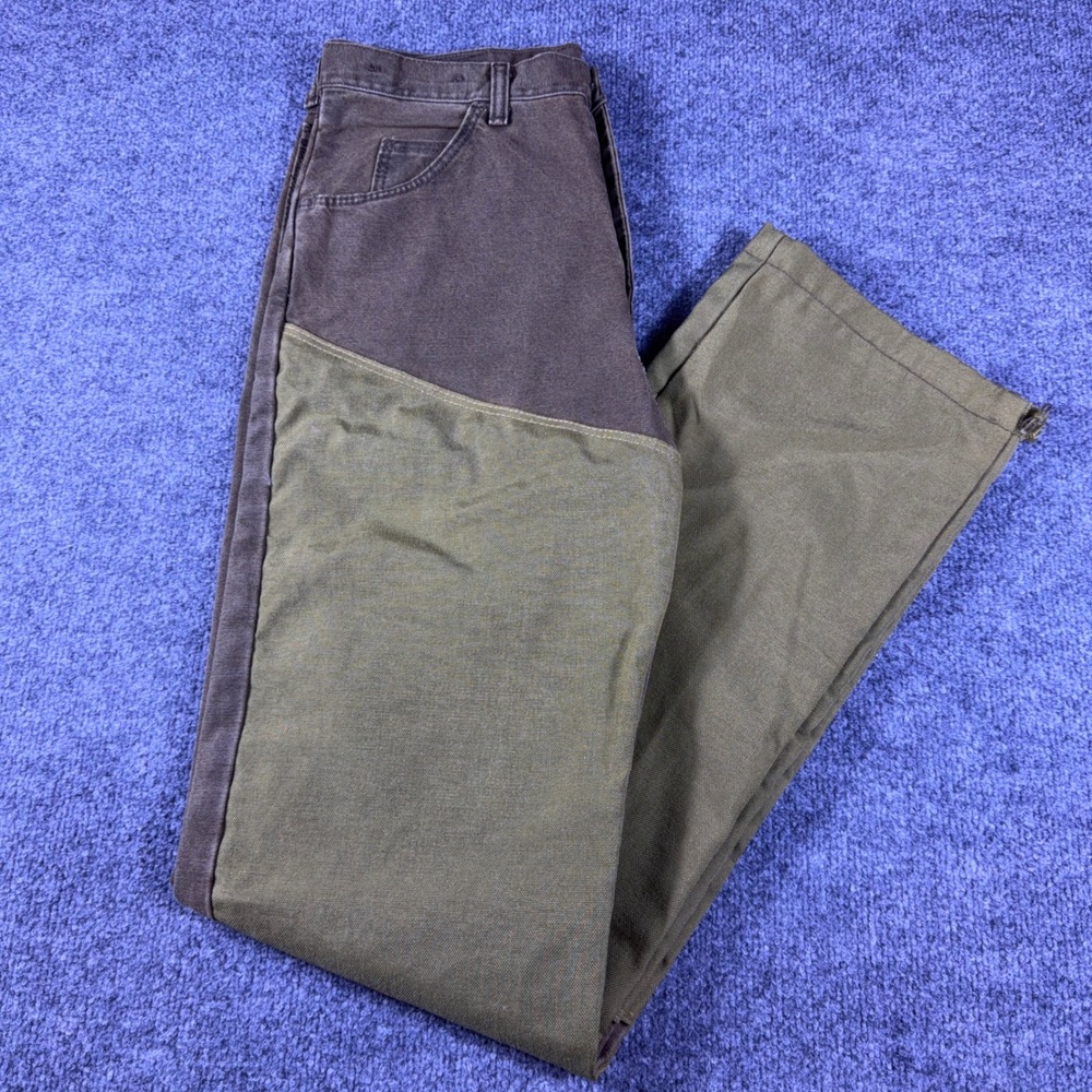 Wrangler ProGear Upland Hunting Pants Mens Brown Olive Canvas Brush 30x36